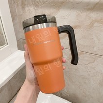 보온보냉 감성캠핑 캠핑텀블러 yeti 머그 텀블러 커피 스틸 예티, 주황색 600ml