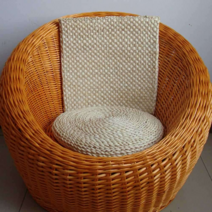 라탄 의자 특이한 등나무 편한 카페 거실 정원 의자, 싱글/ 블랙브라운 미디엄 시트