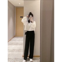 쁘띠람 주니어 여아 상하복 봄 가을 바지 상하세트 카라티 초등 데일리룩 나들이룩 흰티