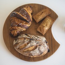 예쁜 티크우드 원목 원형 플레이트 플레이팅 캠핑 나무 접시 회 초밥 스테이크 그릇