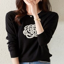 손뜨개조끼 오버핏 롱 크롭 니트조끼 라운드넥 대비 컬러 소모사 울 니트 스웨터 여성용 우아하고 세련된 자카드 타입 봄 가을 신상품