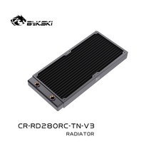 Bykski- 구리 라디에이터 30mm 두께 얇은 PC 수냉 열 지원 14CM 140MM 팬 컴퓨터 방열판 140/280/420MM, [01] B-RD140-TN-V3