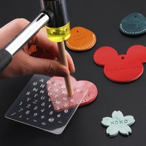가죽 공예 DIY 공구 레터링 숫자 이니셜 각인 풀세트, 1개