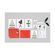 보드미_리빙 편지지 카드세트 크리스마스 드링키 4P 미니 카드, 본상품