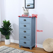 아메리칸 빈티지 원목 협탁 우드 서랍장 거실 다용도 캐비닛 쁘띠 사이드테이블, S.빈티지 그레이 5단 + 반조립