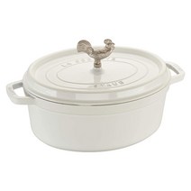 Staub 스타우브 무쇠 꼬꼬테 코크 아우 빈 냄비 화이트 5.44L Coq au Vin