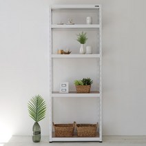 슈랙 다용도실 베란다 철제 수납장 500선반, 화이트500X500X1800_5단