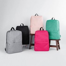여성 무지 백팩 가벼운 경량 책가방 그레이 핑크 그린 여행용 가방