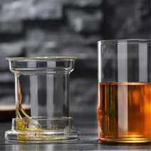 뚜껑잔 투명 티 녹차 홍차 내열유리컵 550ml 에이드잔