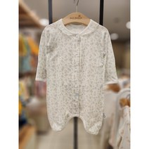 [동아쇼핑] 모이몰른 늦봄~여름@보들보들실크감촉 천연밤부 배냇가운@신생아/출산준비물/무형광/국산편리한 똑딱이스냅#플라워저고리 [M223SSN05P]모플리밤부싱글배냇가운