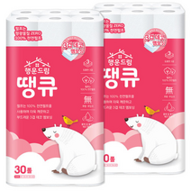 행운드림 땡큐 3겹 30롤 천연펄프 화장지 x 2팩
