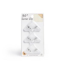 IMOON PS 책 종이 코너 클립 스낵 바인더 클립 책상 보관 선반 사무실 데스크톱 정리 책갈피 3 개 세트, 07 3 PCS White