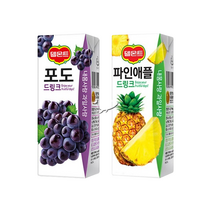 델몬트 파인애플 + 포도 드링크팩 190ml 각24팩