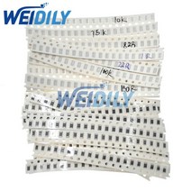 1206 SMD 저항 키트 정품 칩 모듬 세트 0R ~ 10MR 1% 1250 개 50 값 신제품