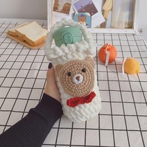곰보 보송보송 물컵 세트 수제 코바늘 짜임 소재 가방 텀블러 바우처 뜨개질DIY 가방 코바늘가방뜨기 뜨개질공방 여성핸드백DIY