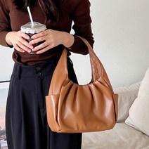 핑크비올라 메를리 셔링 레더 포켓 호보백 주름 숄더백 가방