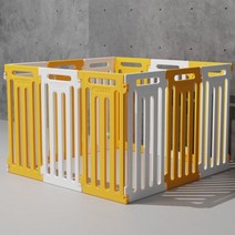 강아지울타리 강아지울타리펜스 강아지집 대형견울타리 애완 동물 인클로저 개 인클로저 개 인클로저 케이지 소형견 중형 및 대형견 실내 블로우 성형 플라스틱 환경-금, 노란색_8장