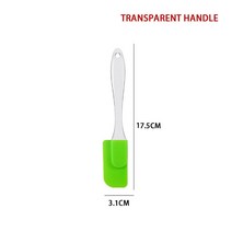 작은 실리콘 크림 버터 케이크 주걱 반죽 스크레이퍼 브러시 거품기 베이킹 도구 1 팩 주방, 10 Transparent Green