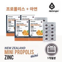 뉴질랜드 프로폴리스 아연 비타민E 플라보노이드 구내염 입천장 입안 헐었을때 피로 면역력 에 좋은 영양제, 4BOX(4개월분), 4개