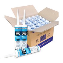 다우실792(25EA) 박스단위 외장용 실리콘 외부용 판넬용 렉산용, 다우실792_흑색(25EA)