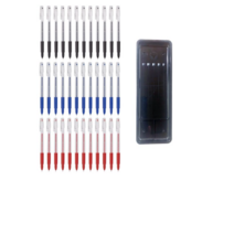 모나미 젤러펜 0.5mm 흑색 12p + 청색 12p + 적색 12p + 매표 펜접시 C형, 혼합색상, 111개