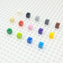 요고요 레고 호환 부품 커스텀 벌크 브릭 블럭 타일 플레이트 100G 소포장 패키지, [브릭 1 x 1] 검은색 100G