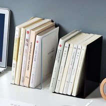 아크릴북엔드 책꽂이 책고정 북스탠드, 블랙