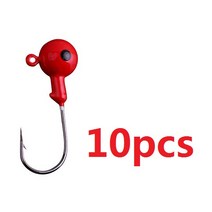 10pcs 지그 헤드 Hook1.75g 3.5g 5g 7g 10g 12g 14g 18g 낚시 후크 컬러 미끼 하드 소프트 웜, [04] Red, [02] 3.5g