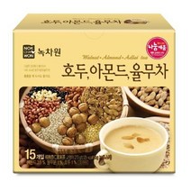 녹차원 [녹차원]호두아몬드율무차 15스틱(든든하게) 명절 부모님 선물 다이어트 탕비실 회사 체중조절 손님접대, 5개