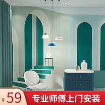 3D 입체 뮤럴 벽지 아트월 수입 북유럽 웨인스코팅 숲 벽지 포인트 바다 안방 카페 유럽식, (전판)무광폴라플리스/1평방