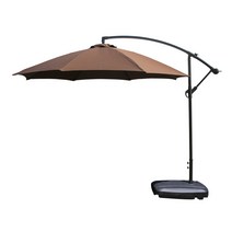 폴딩 파라솔 3m(받침대포함), 3m파라솔(초코)+물베이스(65kg)