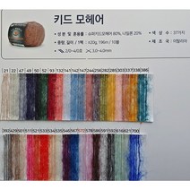 이탈리아 몬디알 키드모헤어/최고급스웨터털실/모헤어뜨개실, 586다크브라운