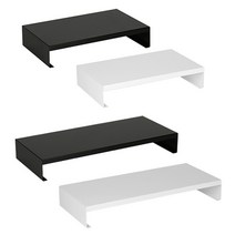 706하우스 메탈 철제 32인치 듀얼 모니터 철 받침대 거치대 TV 아이맥 컴퓨터 책상 노트북 선반, 블랙_대형(700x240x80mm)