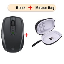 Logitech 로지텍마우스 Logitech-MX ANYWHERE 2S 무선 블루투스 마우스 1000 인치 당 점 2.4Ghz 나노 지원, 03 Black N Mouse Bag, 한개옵션1