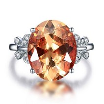 저스트온 925 실버 반지 패션 쥬얼리 나비 디자인 여성 보석 웨딩 크리스마스 선물, [02] 6, [06] 오렌지