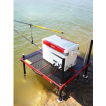 접이식 민물 강가 낚시발판 좌대 휴대용 높이 조절, 1000x900 다리 길이 1.5미터