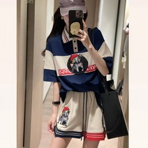 반팔아노락트레이닝 밴딩 셋업 복장 츄리닝 테니스 여성 카라티 세트 체육복