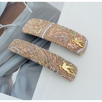 에스닉 페이즐리 명품헤어핀 자동핀