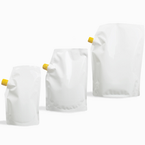 홍진포장 나일론 화이트 이방 스파우트파우치 1박스 사이즈 5종 (소스 주스팩), 22x32cm (2L) - 500장 (장당376원)