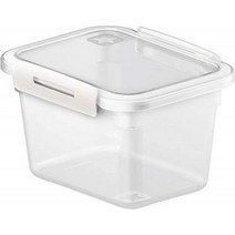 Rotho Memory 직사각형 식품 저장 용기 0.85l (뚜껑 포함) 플라스틱 (PP) BPA 불포함 투명 / 흰색 0.8