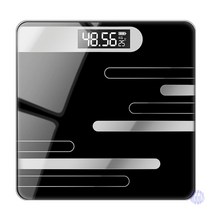 라인 디지털 체중계 전자 표시 사각 몸무게저울 온도 측정계 LCD 건강 측정 헬스 여성, 단품
