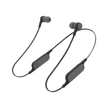 ELECOM Bluetooth 블루투스 이어폰 무선 bund [1 버튼만의 심플한 기능 설계] 스모크 블랙 LBT-HPC14MPXBK