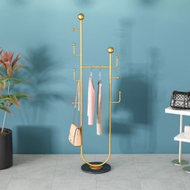 북유럽 심플 금장 행거 철제 미니 행거 코트랙 옷걸이 매장 까페 오피스, P