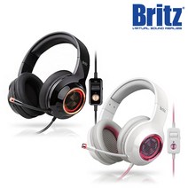 브리츠 KG50 가상 7.1채널 진동 게이밍 헤드셋, 화이트, 화이트