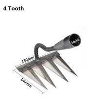 땅파는기계 항타기 엔진 동력 굴삭기 구굴기 집게 잡초 레이크 농장 도구 및 땅을 회전 느슨한 토양 인공물, 01 4 tooth no lever