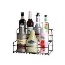 시럽 소스 하프 디스펜서 거치대, 블랙, 1세트