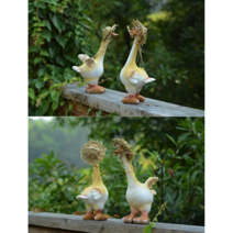 오리 장식 2p + 밀짚모자 2종 x 2p 세트, 혼합 색상