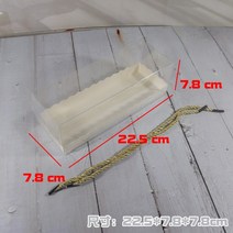 손잡이 크리스마스 롤 케이크 마카롱 슈톨렌 포장 10개, 중형 골드 끈 22.5x7.8x7.8