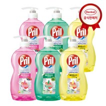 헨켈 헨켈 프릴 베이킹소다 주방세제 750ml 6개, 레몬2개+베리2개+허브2개
