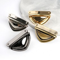 아유디 가방 잠금 삼각 버클 4컬러 잠금장식 마크라메 재료 명품 가방 부자재, 삼각잠금버클, 엔틱골드